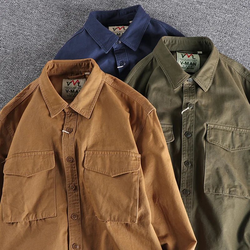 Chemise élégante de style militaire
