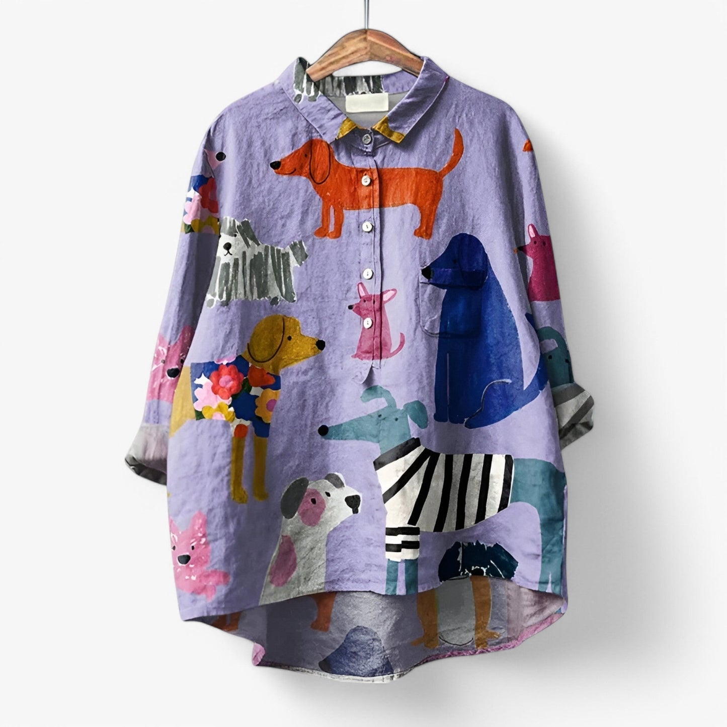 Chemise élégante pour femme à motif graphique