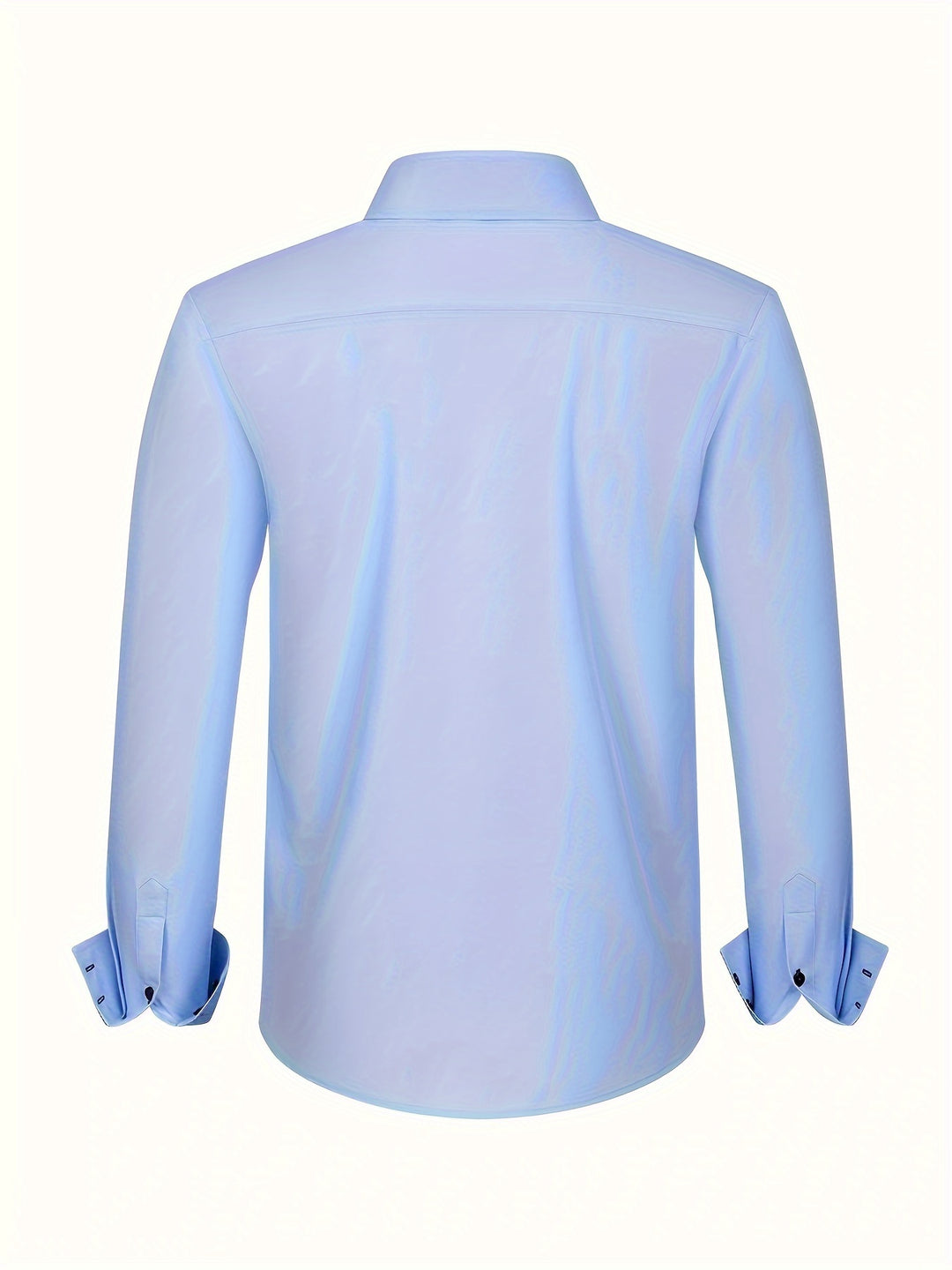 Chemise élégante pour homme à double boutonnage et poignets contrastés