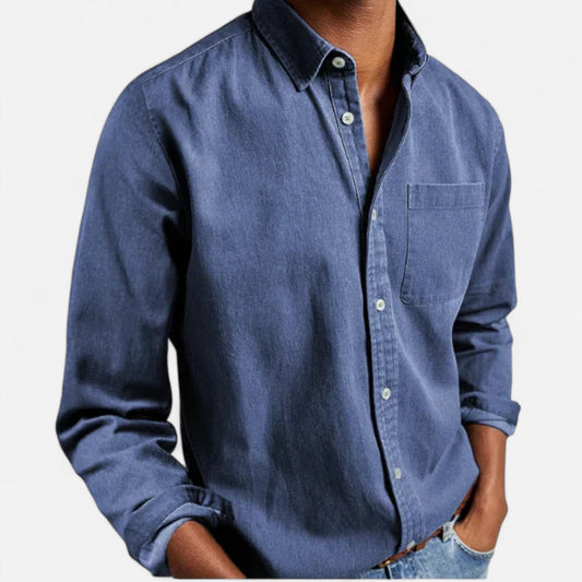 Chemise en jean classique pour homme en coton premium