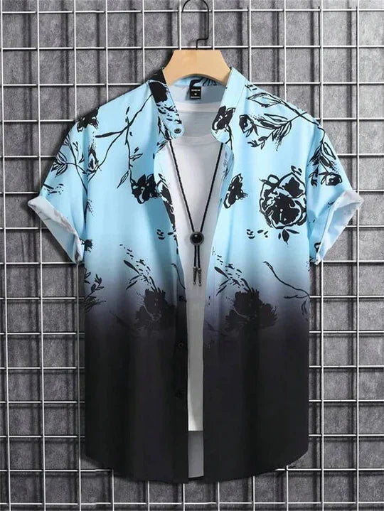 Chemise hawaïenne à motif floral 3D dynamique pour les jours détente