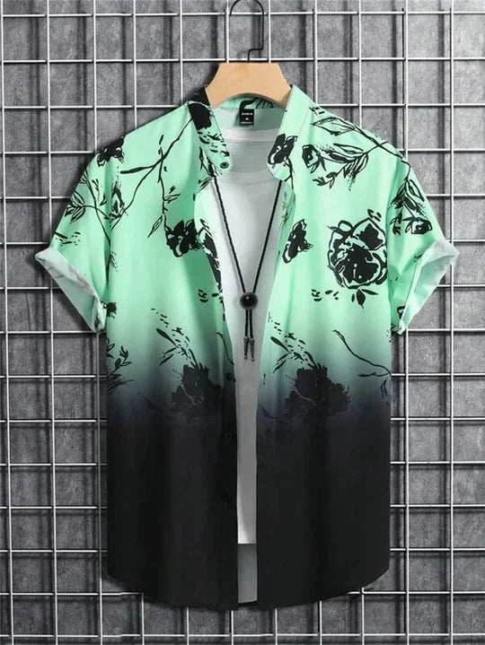 Chemise hawaïenne à motif floral 3D dynamique pour les jours détente