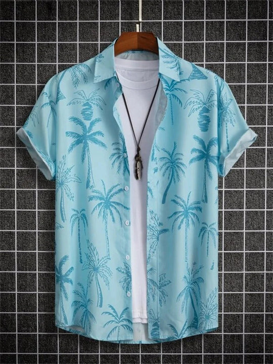 Chemise hawaïenne à motif floral 3D dynamique pour les jours détente