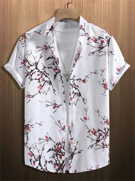 Chemise hawaïenne à motif floral 3D dynamique pour les jours détente