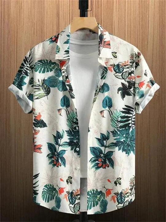 Chemise hawaïenne à motif floral 3D dynamique pour les jours détente