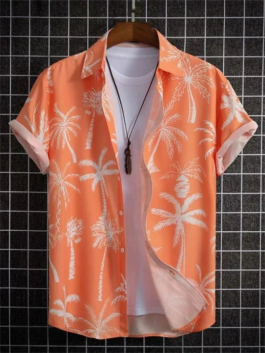 Chemise hawaïenne à motif floral 3D dynamique pour les jours détente