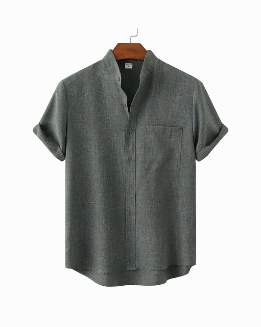 Chemise homme manches courtes d'été à boutons