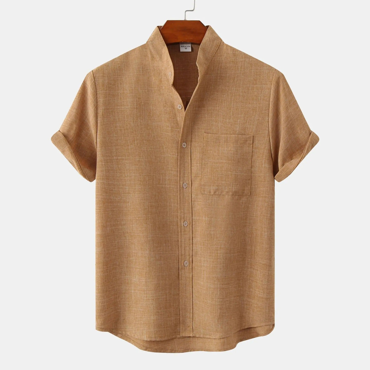Chemise homme manches courtes d'été à boutons