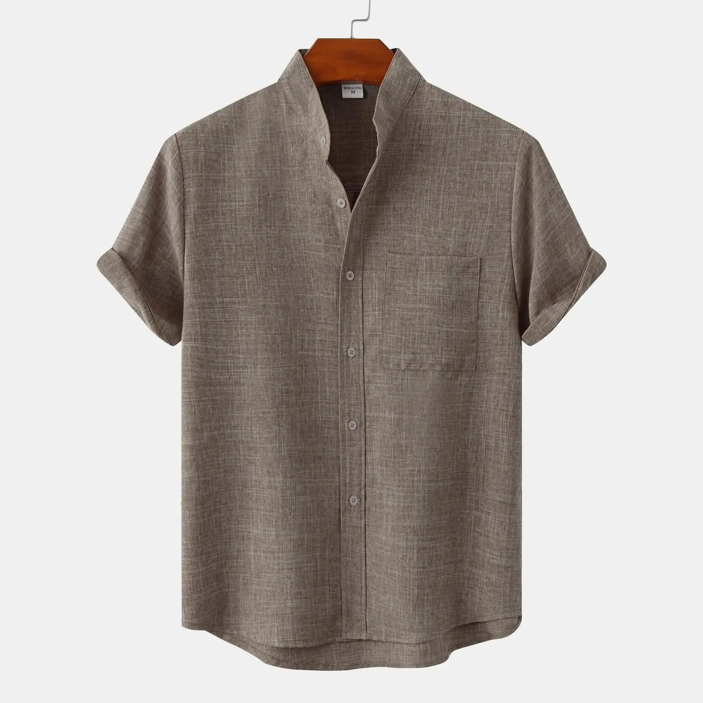 Chemise homme manches courtes d'été à boutons
