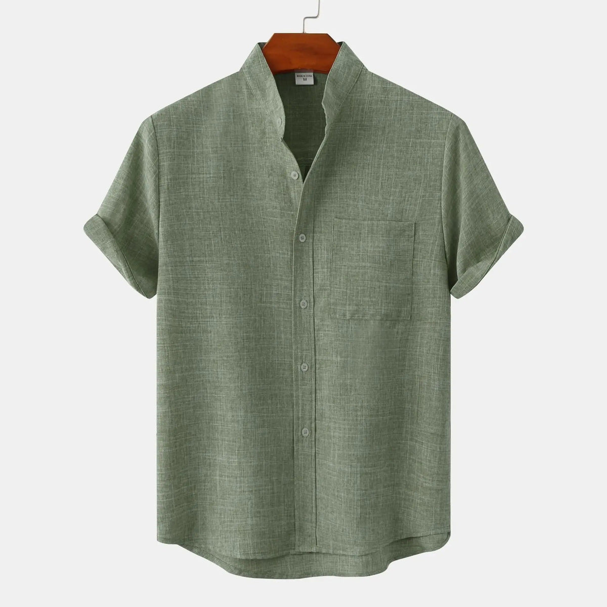 Chemise homme manches courtes d'été à boutons