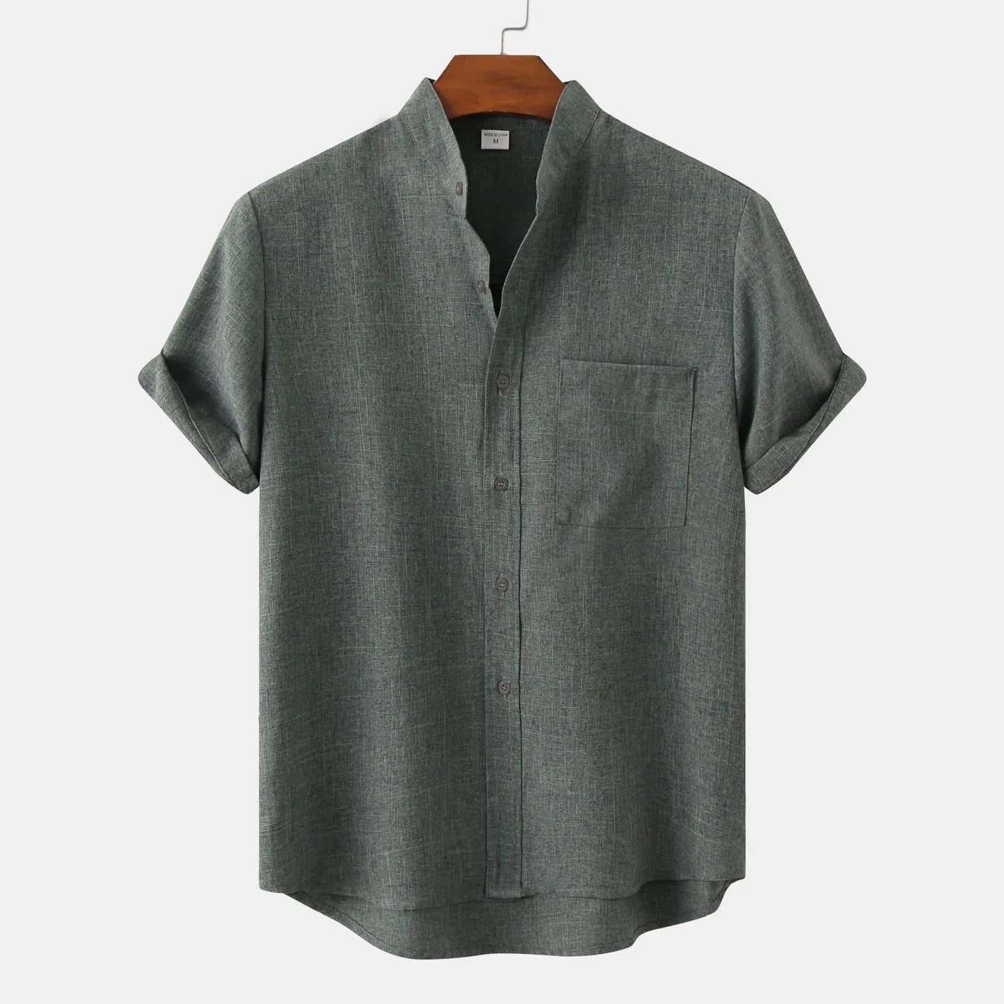 Chemise homme manches courtes d'été à boutons