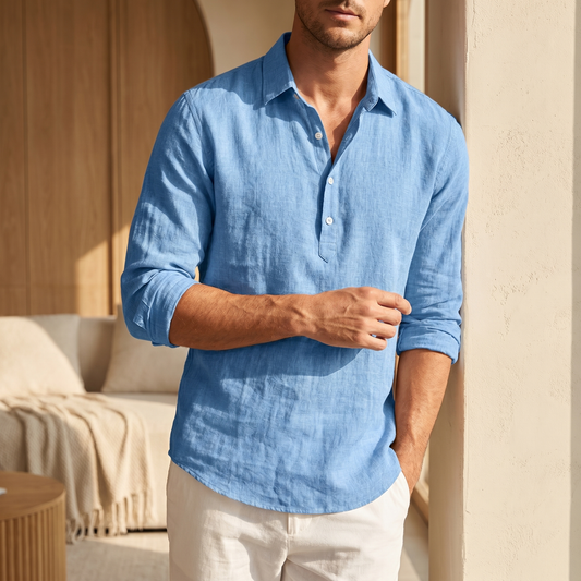 Chemise lin premium homme coupe décontractée pour le quotidien
