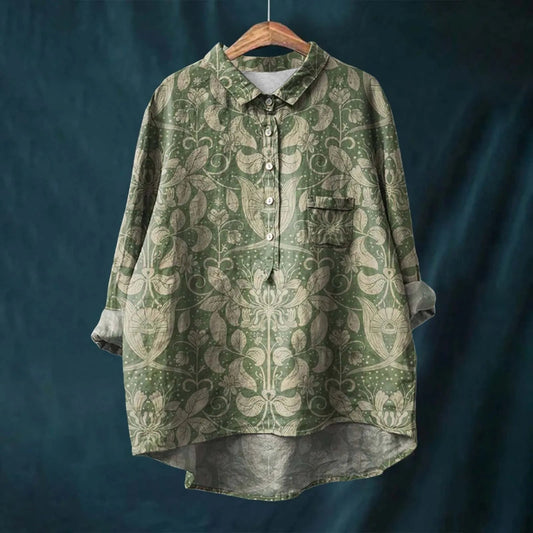 Chemise oversize pour femme avec patte de boutonnage