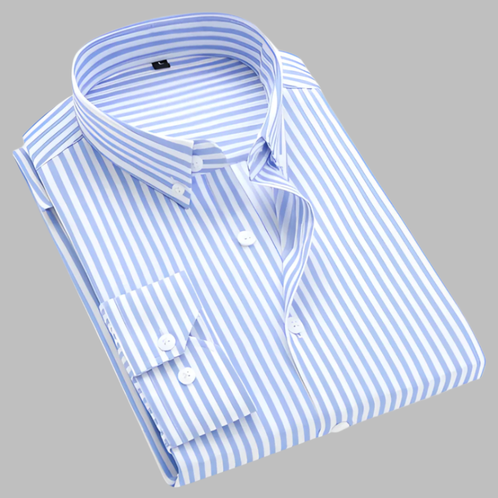 Chemise rayée polyvalente avec col boutonné