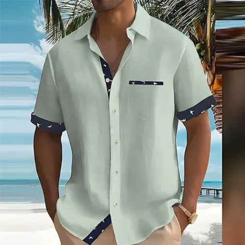 Chemise respirante à manches courtes pour le port quotidien