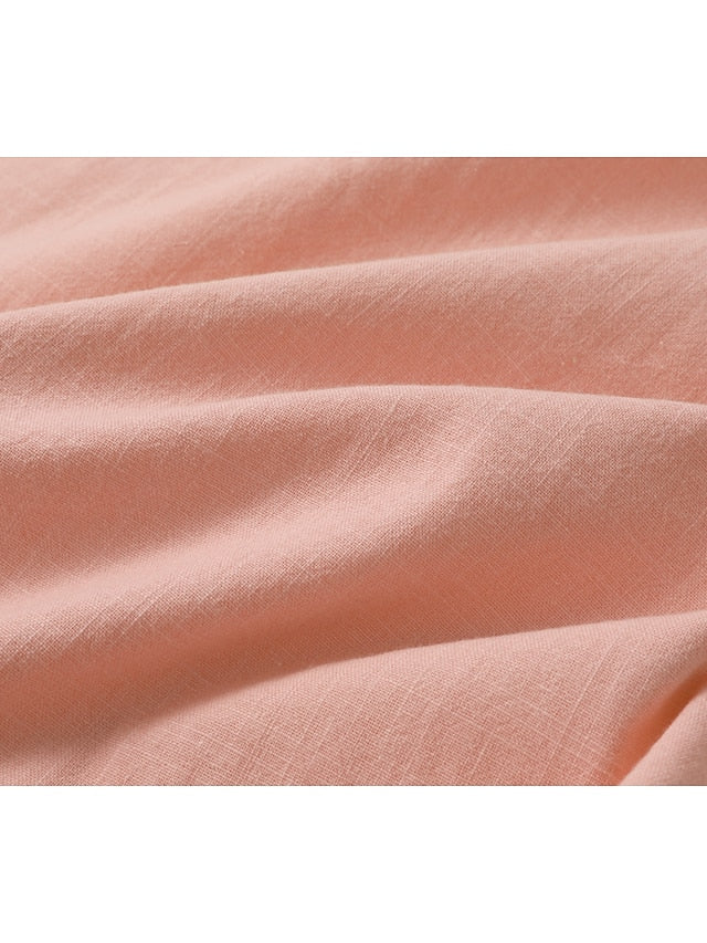 Chemise respirante d'été col Henley manches courtes