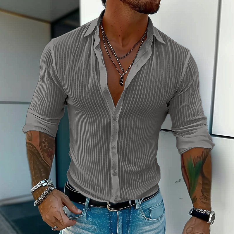 Chemise structurée slim fit pour homme