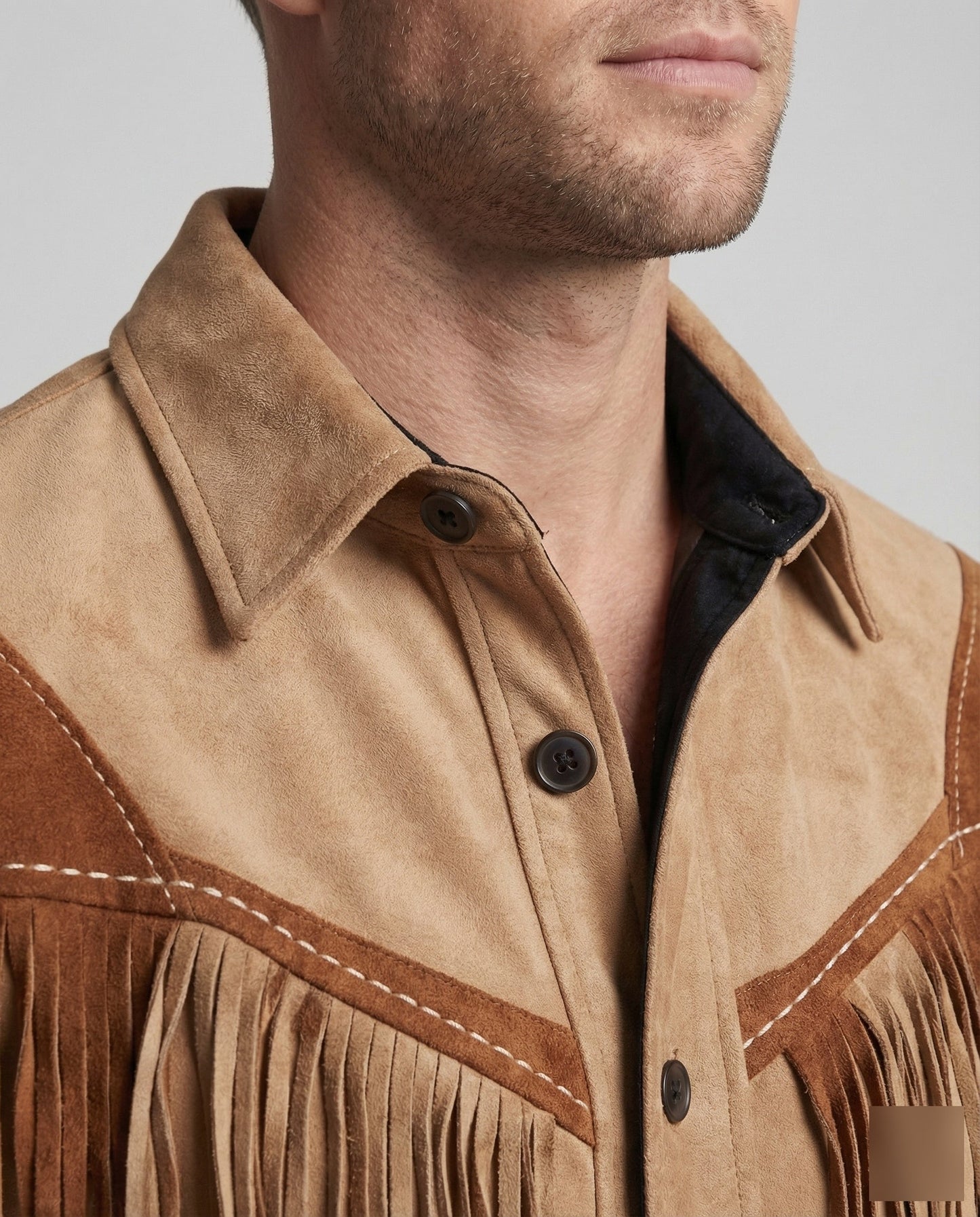 Chemise western à franges et broderies