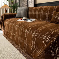 Housse de canapé Chesterfield à carreaux