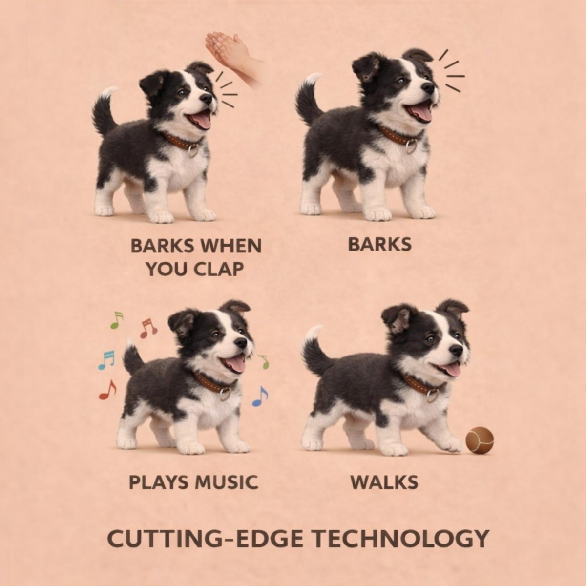Chien jouet interactif qui marche et aboie pour un jeu réaliste