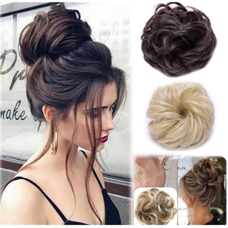 Chouchou postiche chignon flou
