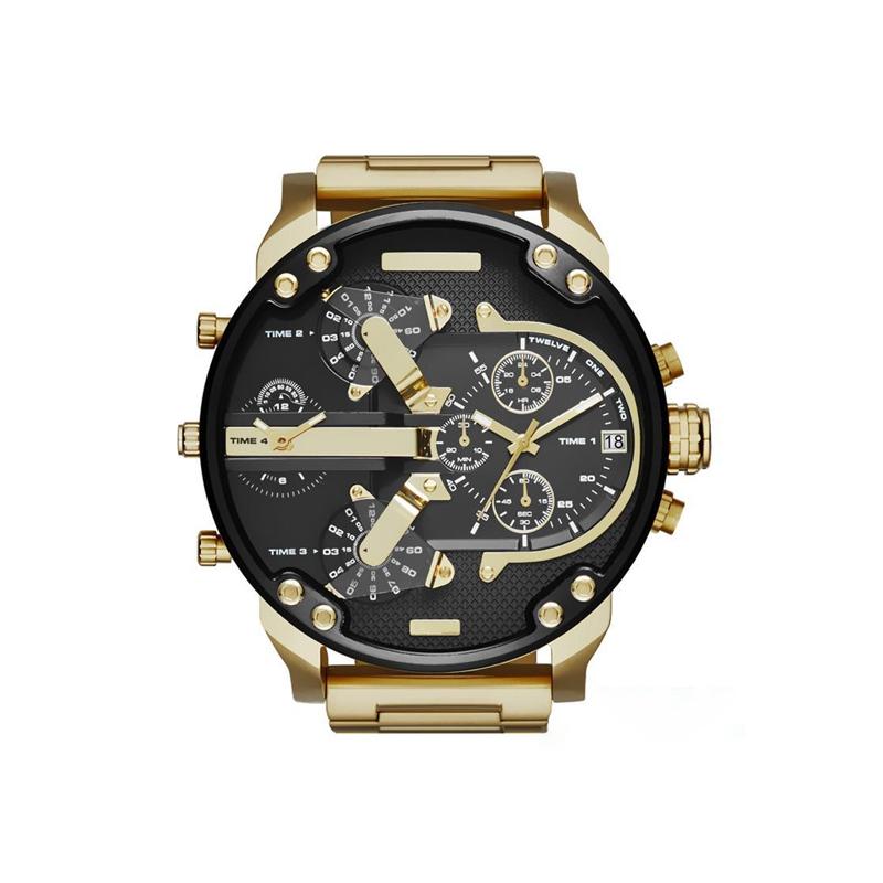 Chronographe à quartz en acier inoxydable