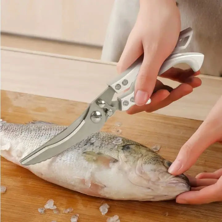 Ciseaux de cuisine ultra-résistants en acier inoxydable avec coupe sans effort