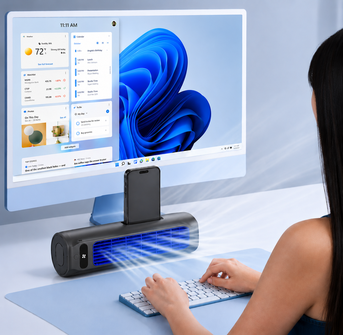 Climatiseur portable rechargeable