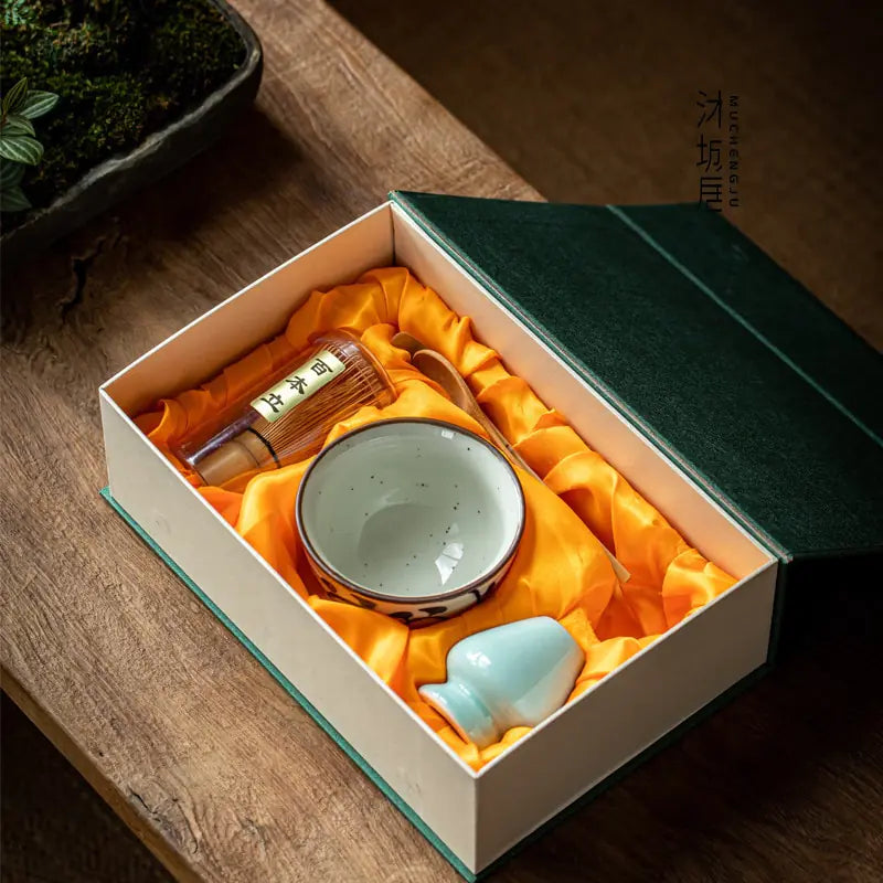 Coffret cadeau traditionnel pour matcha