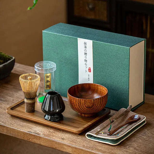 Coffret cadeau traditionnel pour matcha