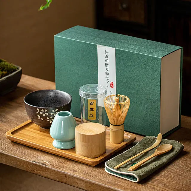 Coffret cadeau traditionnel pour matcha
