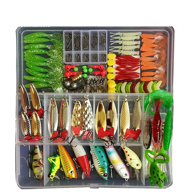 Coffret complet d'appâts de pêche pour eau douce et eau salée