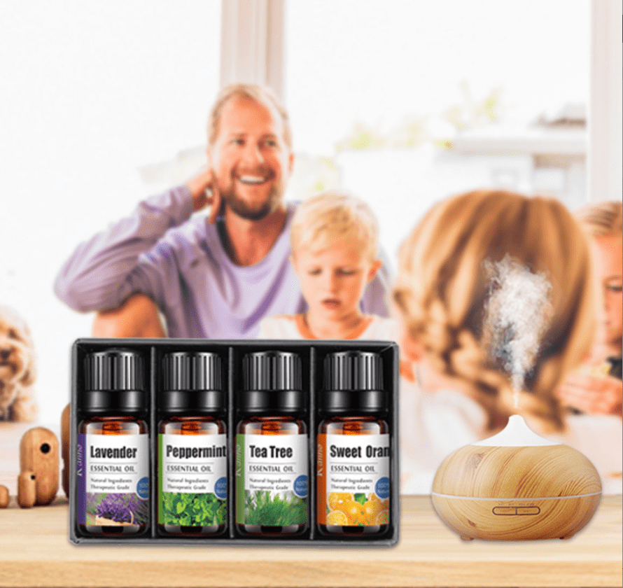 Coffret d'huiles essentielles (4 x 10 ml) - 100% pur et naturel