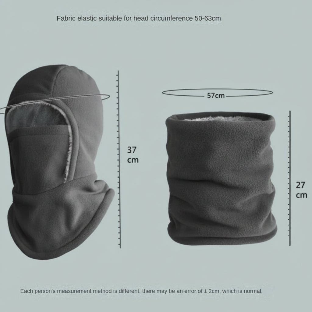 COLD HOOD – Thermal Fleece Balaclava for Cycling & Outdoor Sports in Icy Weather