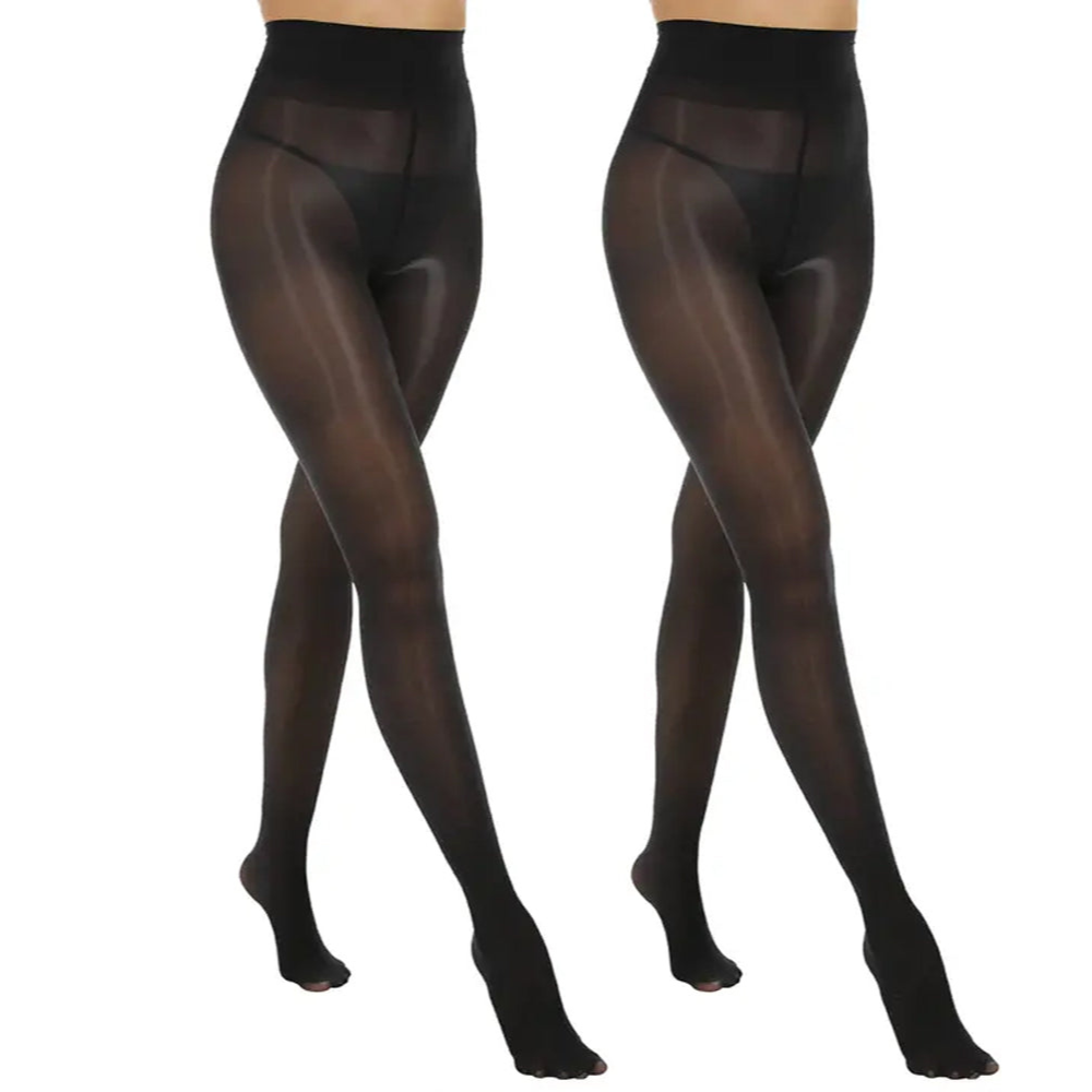 Collants fins extensibles conçus pour les formes (lot de 2)