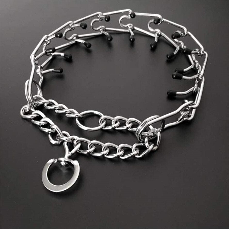 Collier de dressage ajustable pour chien avec picots en caoutchouc
