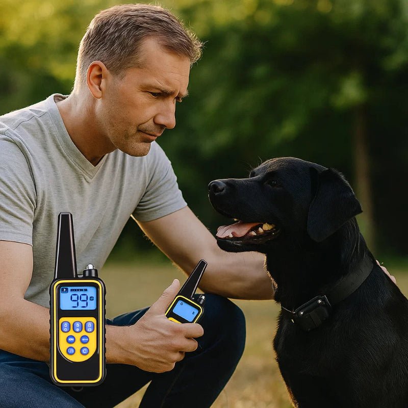 Collier de dressage étanche pour chien avec télécommande et 3 modes