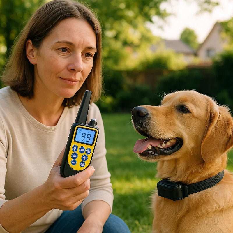 Collier de dressage étanche pour chien avec télécommande et 3 modes