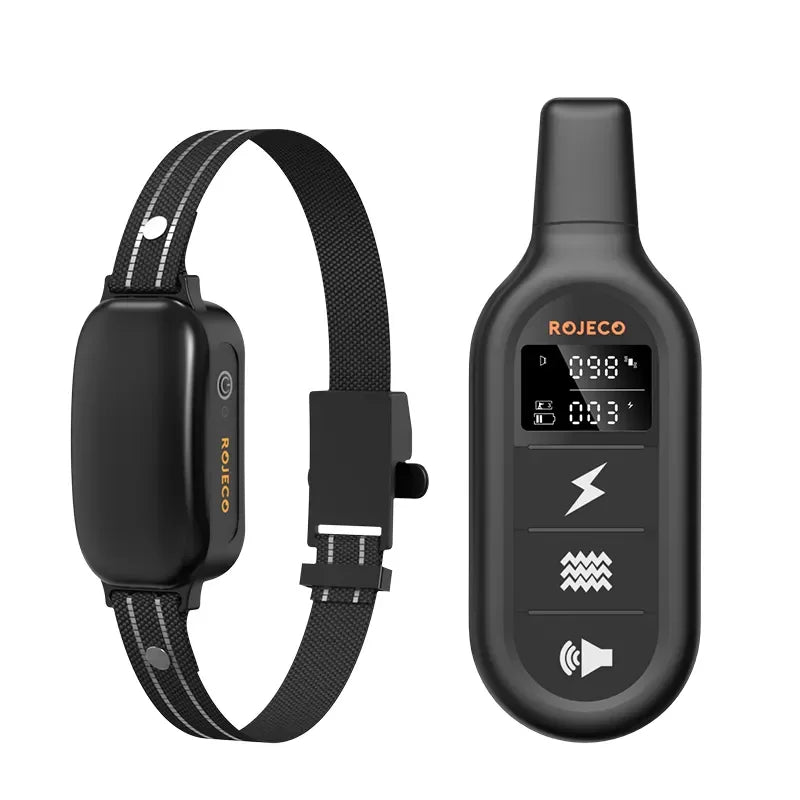 Collier de dressage rechargeable et étanche pour chien avec télécommande