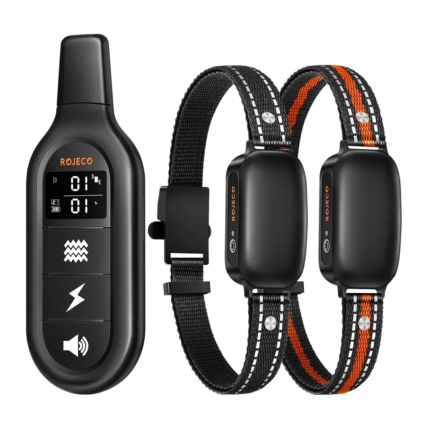 Collier de dressage rechargeable et étanche pour chien avec télécommande