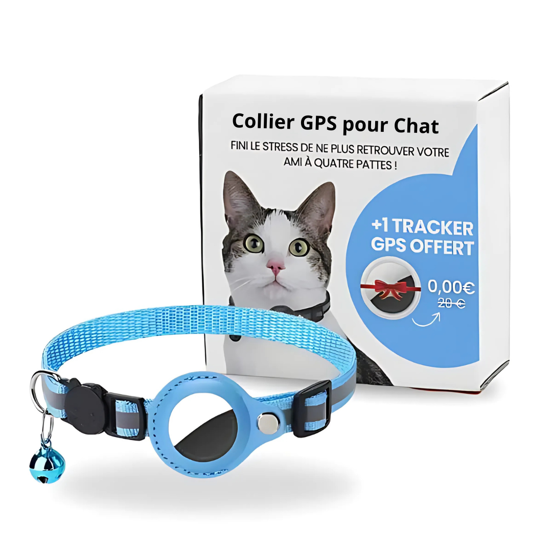 Collier GPS pour chat avec suivi en direct et sécurité