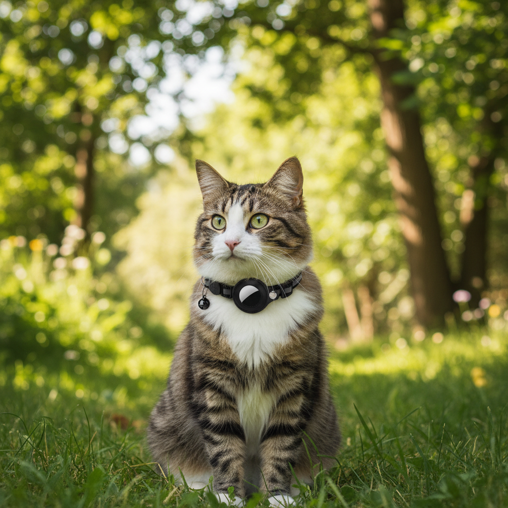 Collier GPS pour chat avec suivi en direct et sécurité