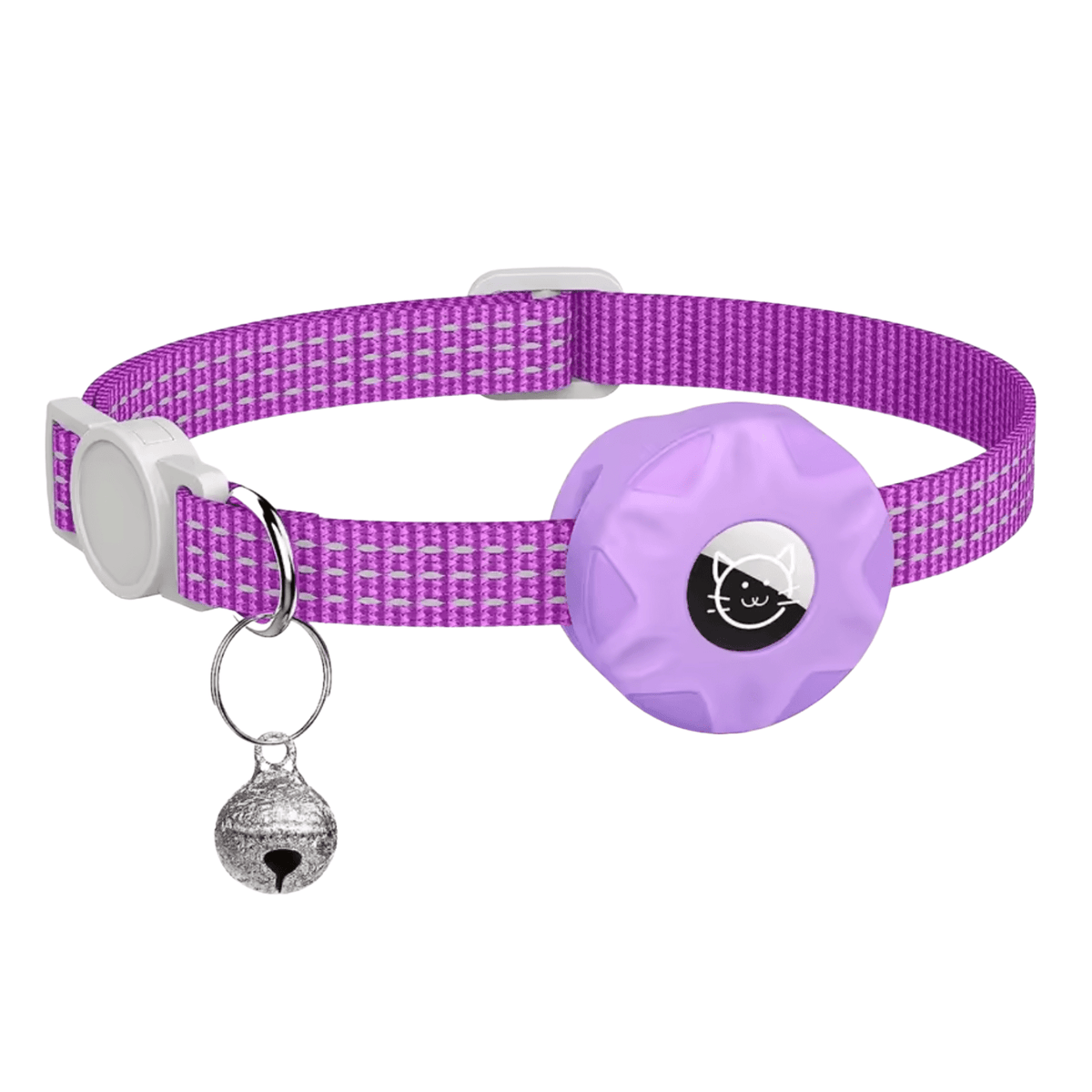 Collier pour chat avec localisateur Bluetooth et design réfléchissant pour une sécurité accrue