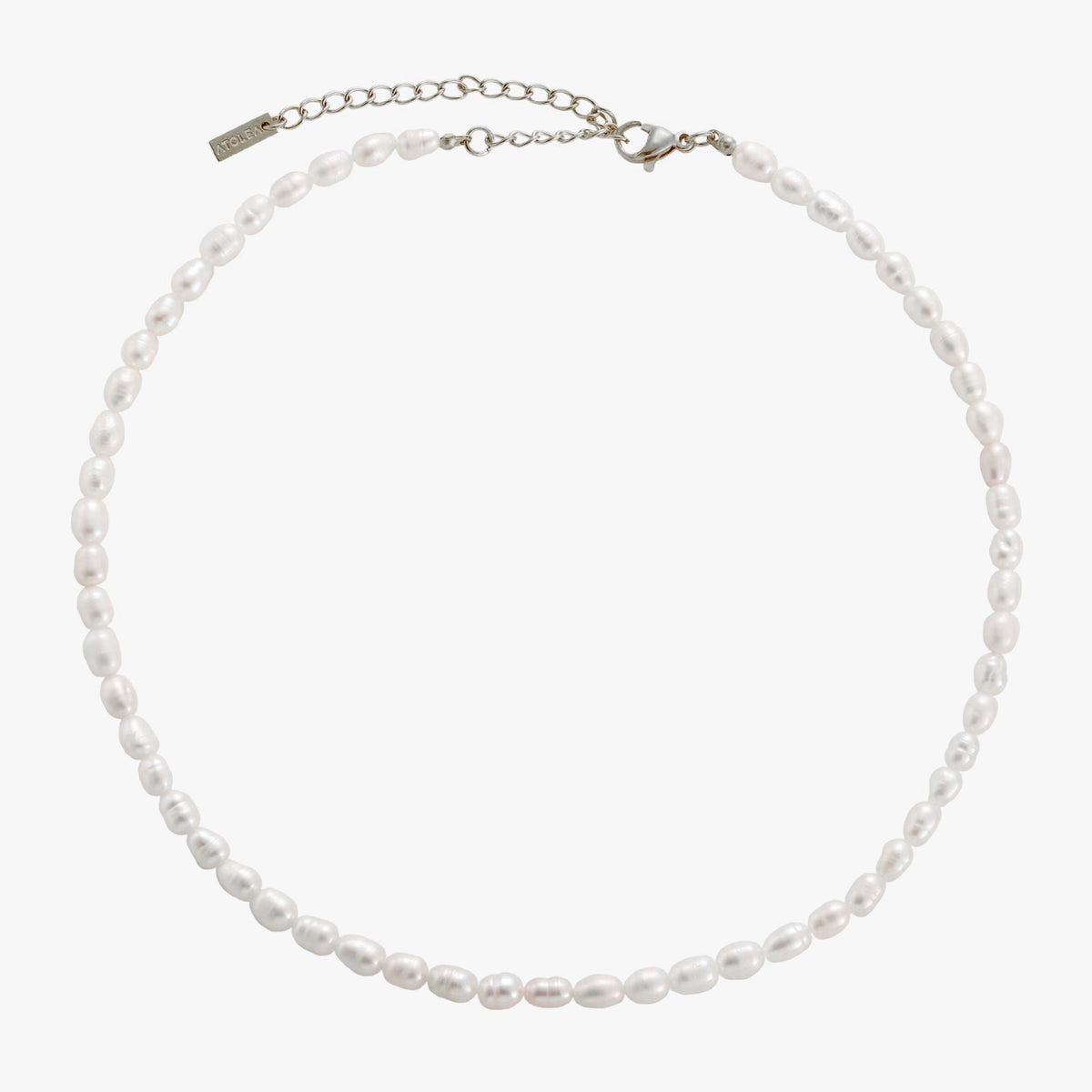 Collier ras de cou en perles d'eau douce plaqué or 18 carats