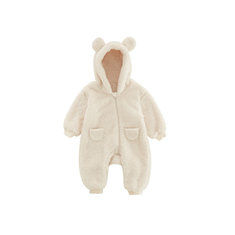Combinaison chaude en polaire pour enfant avec motif animal