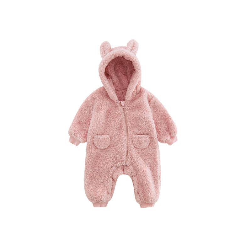 Combinaison chaude en polaire pour enfant avec motif animal