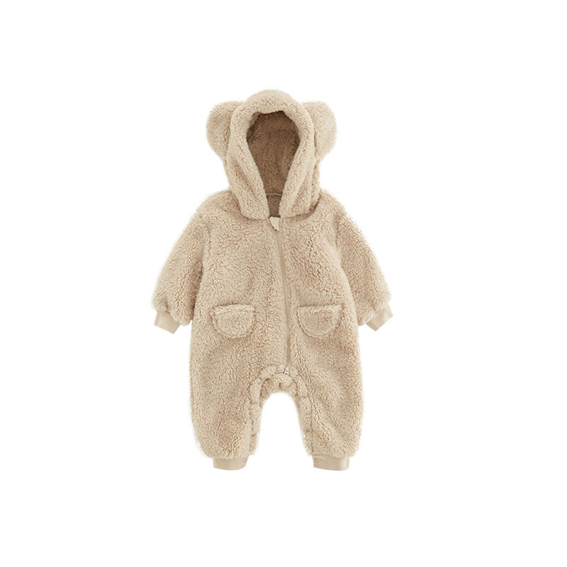 Combinaison chaude en polaire pour enfant avec motif animal