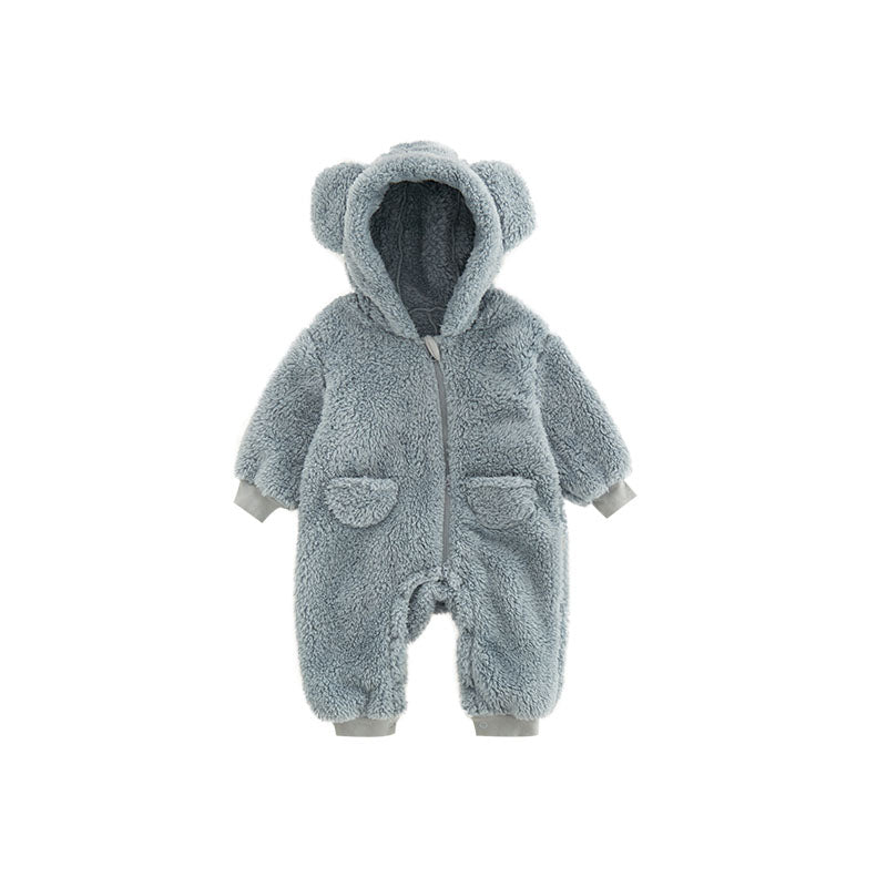 Combinaison chaude en polaire pour enfant avec motif animal
