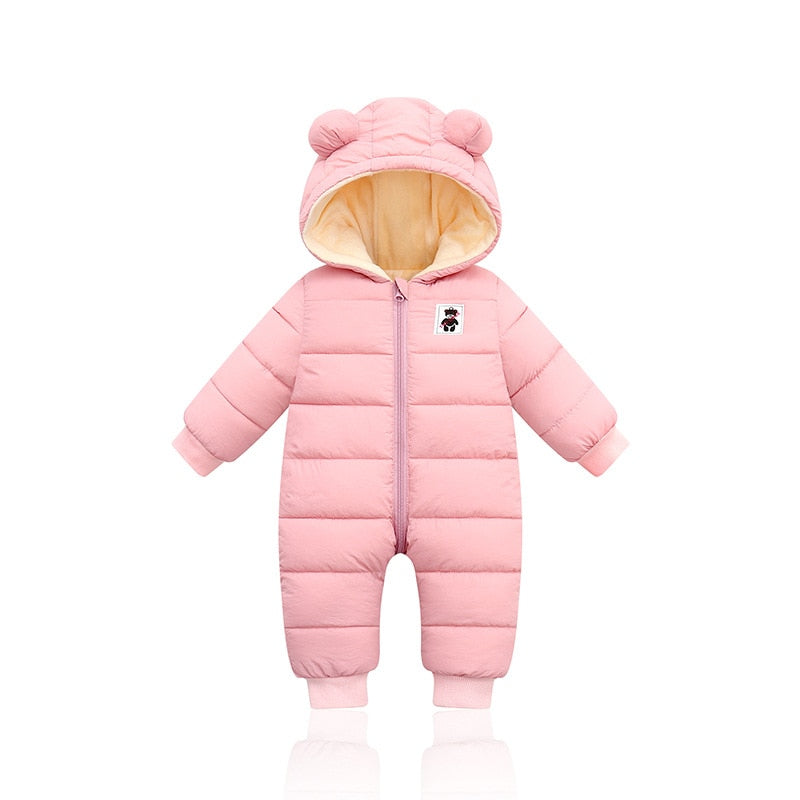 Combinaison de neige chaude et confortable avec petites oreilles pour enfant