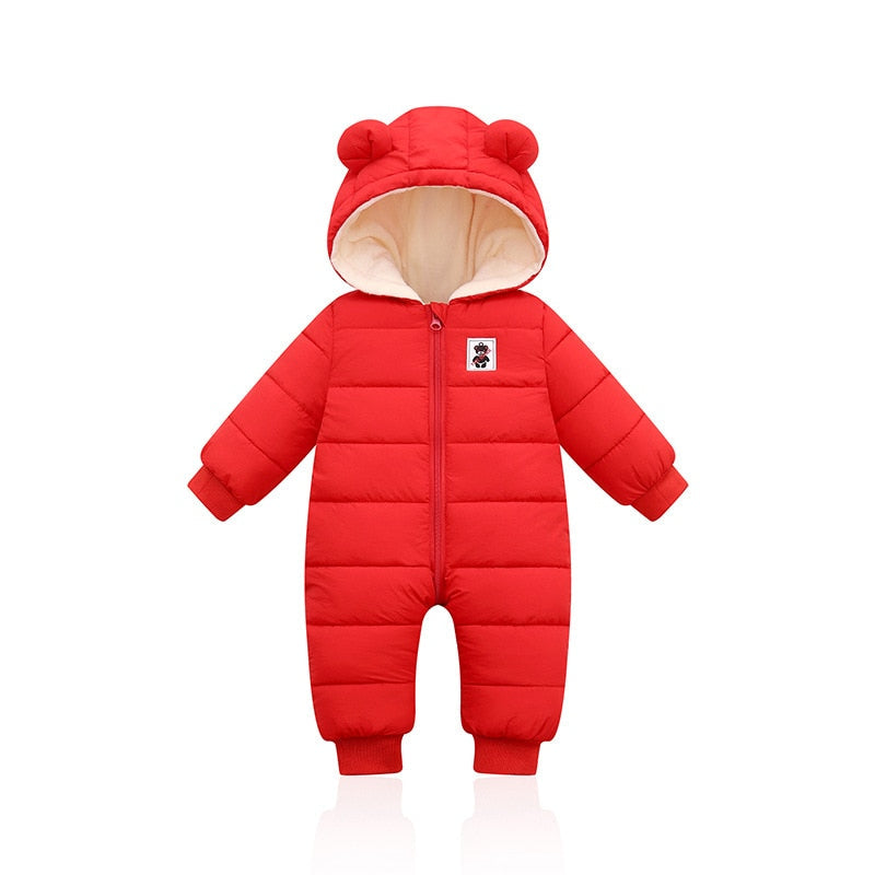 Combinaison de neige chaude et confortable avec petites oreilles pour enfant